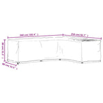 L-Formet Hagemøbeltrekk 2 Stk 16 Maljer 260X210X80 Cm
