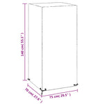 Trekk Til Utestol 2 Stk 8 Maljer 75X70X140 Cm Polyetylen