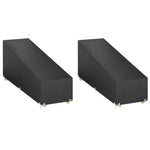 Solsengtrekk 2 Stk 12 Maljer 205X75X40/70 Cm Polyetylen