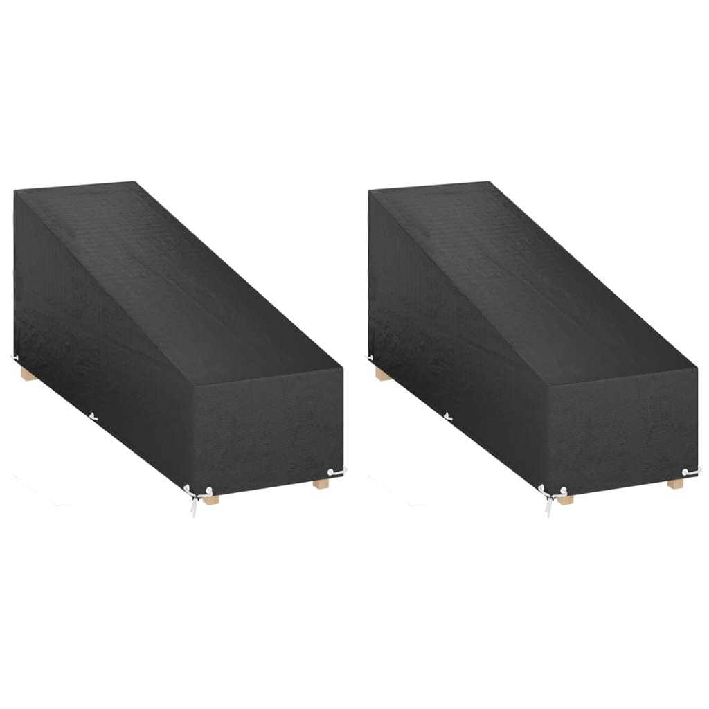 Solsengtrekk 2 Stk 12 Maljer 205X75X40/70 Cm Polyetylen