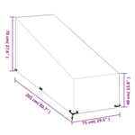 Solsengtrekk 2 Stk 12 Maljer 205X75X40/70 Cm Polyetylen