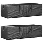 Poser Til Hageputer 2 Stk Svart 135X40X55 Cm Polyetylen