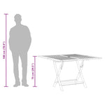 Sammenleggbart Hagebord 110X110X75 Cm Heltre Teak