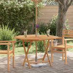 Sammenleggbart Hagebord 110X110X75 Cm Heltre Teak