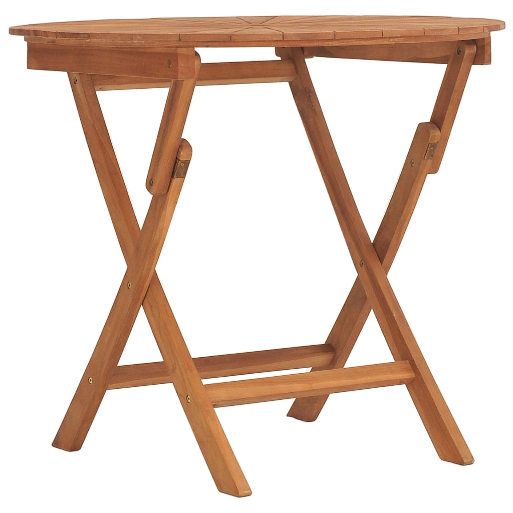 Sammenleggbart Hagebord Ø 85X75 Cm Heltre Teak