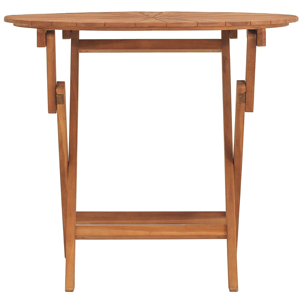 Sammenleggbart Hagebord Ø 85X75 Cm Heltre Teak