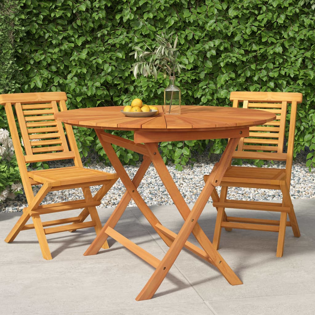 Sammenleggbart Hagebord Ø 85X75 Cm Heltre Teak