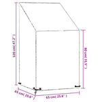 Trekk Til Utestol 8 Maljer 65X65X80/120 Cm Polyetylen