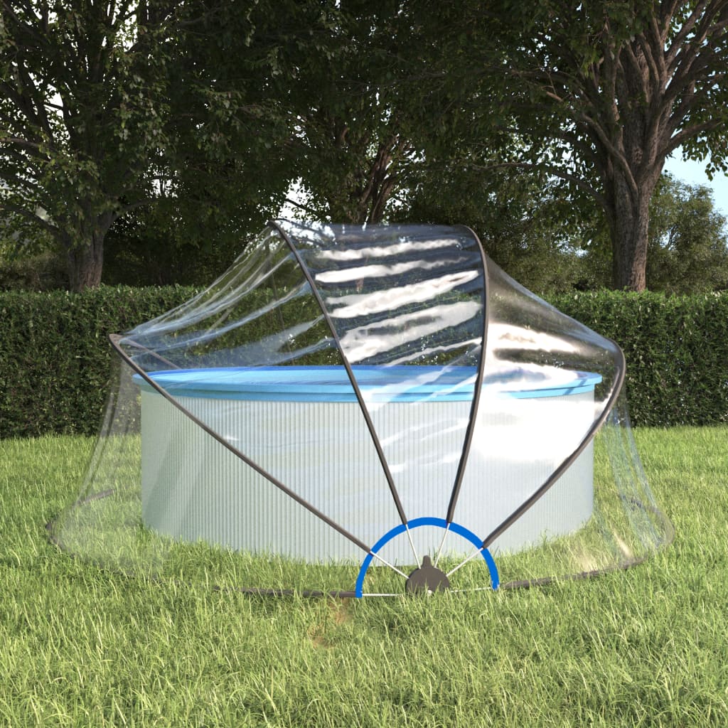 Bassengkuppel Rund 315X158 Cm Pvc