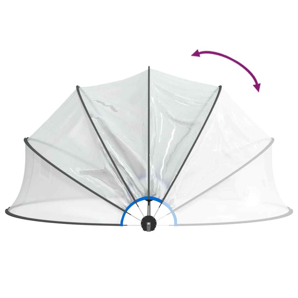 Bassengkuppel Rund 376X188 Cm Pvc