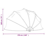 Bassengkuppel Rund 376X188 Cm Pvc