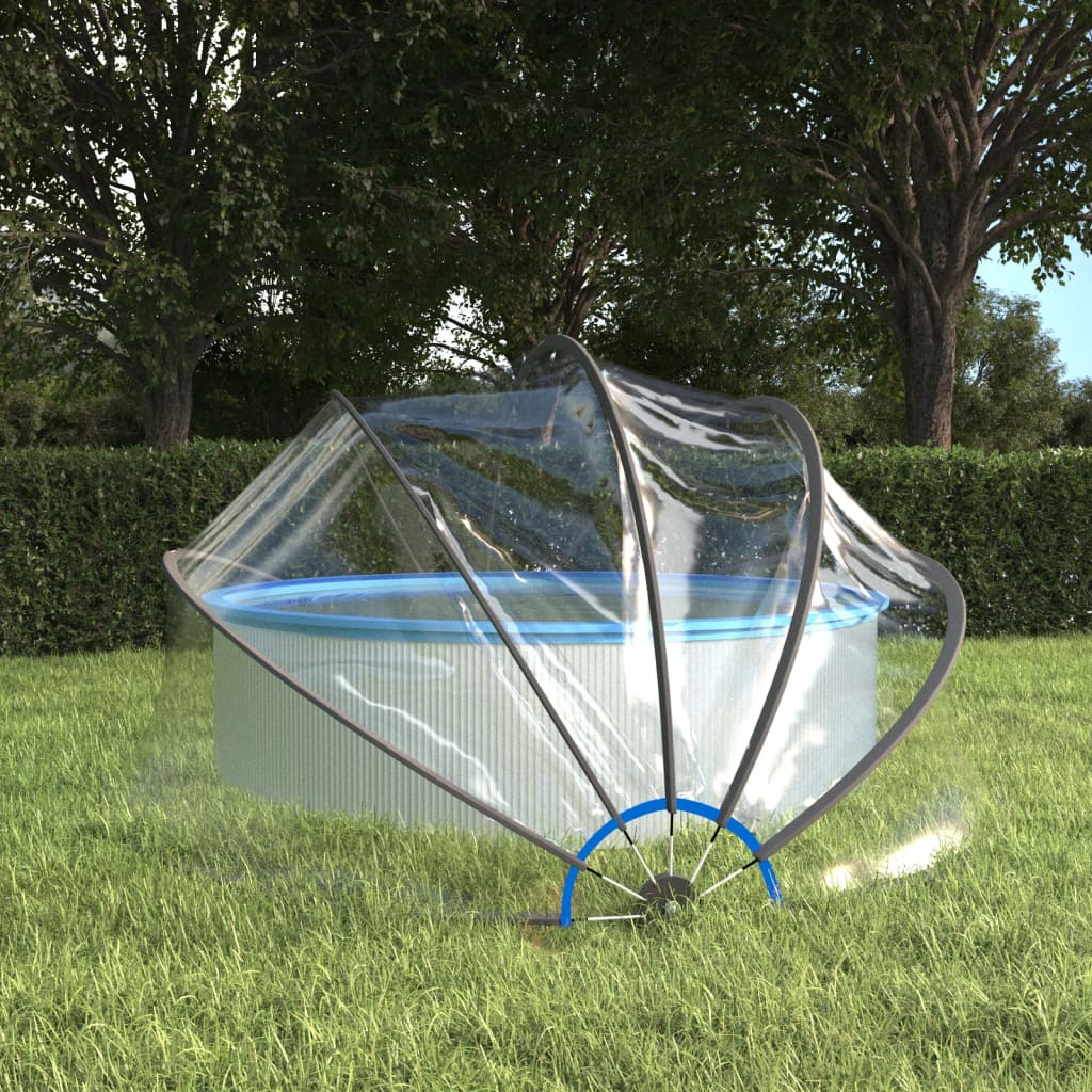 Bassengkuppel Rund 376X188 Cm Pvc