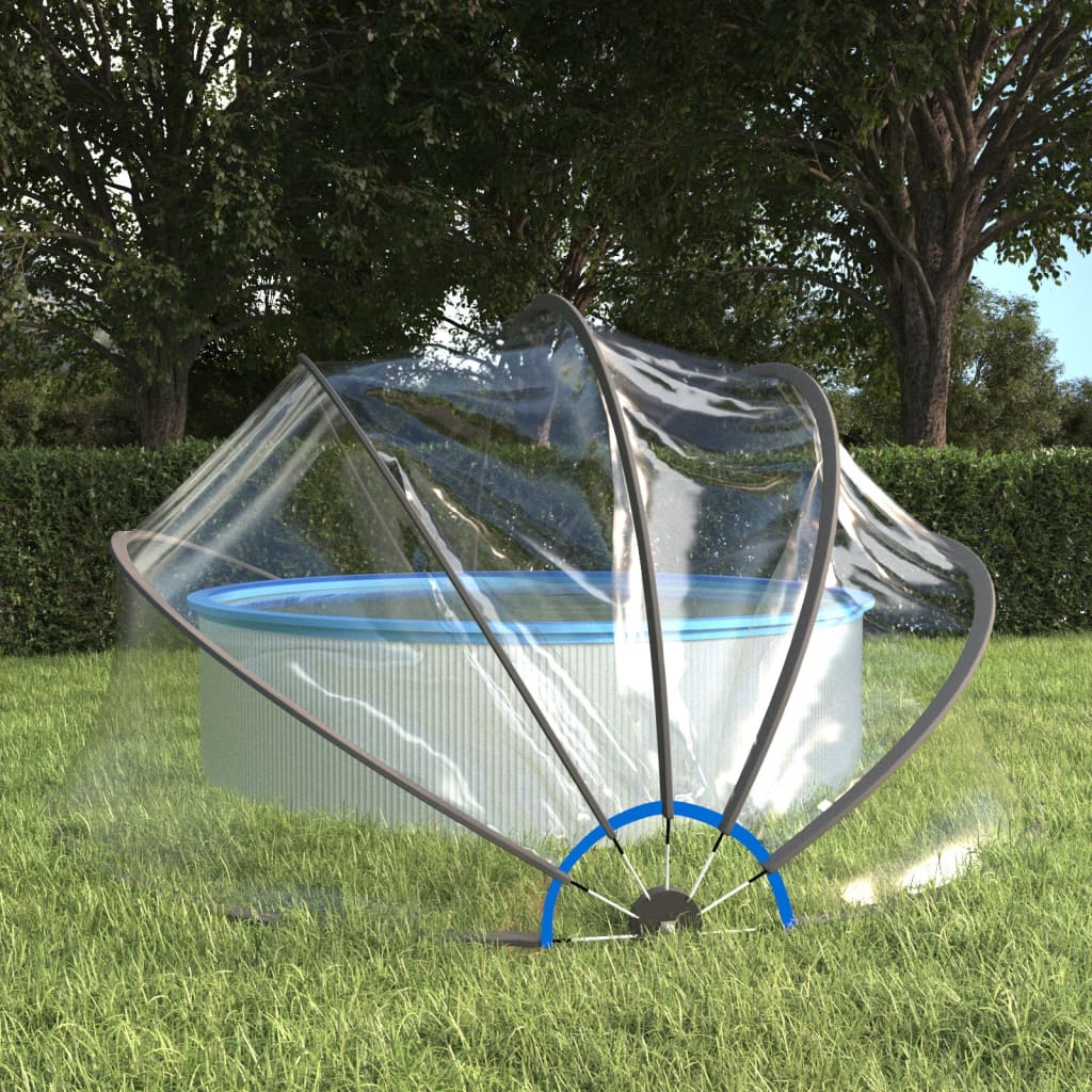Bassengkuppel Rund 406X203 Cm Pvc