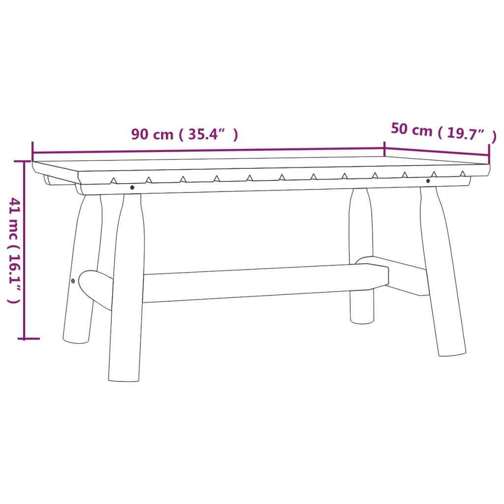Salongbord 90X50X41 Cm Heltre Furu
