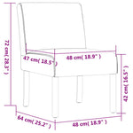 Lenestol Uten Armlener Lysegrå Fløyel