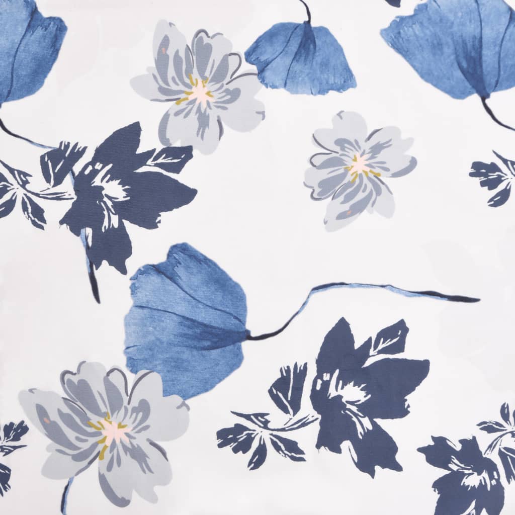 Lenestol Uten Armlener Blå Blomster Fløyel