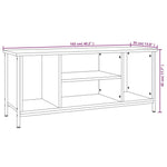 Tv-Benk Svart 102X35X45 Cm Konstruert Tre