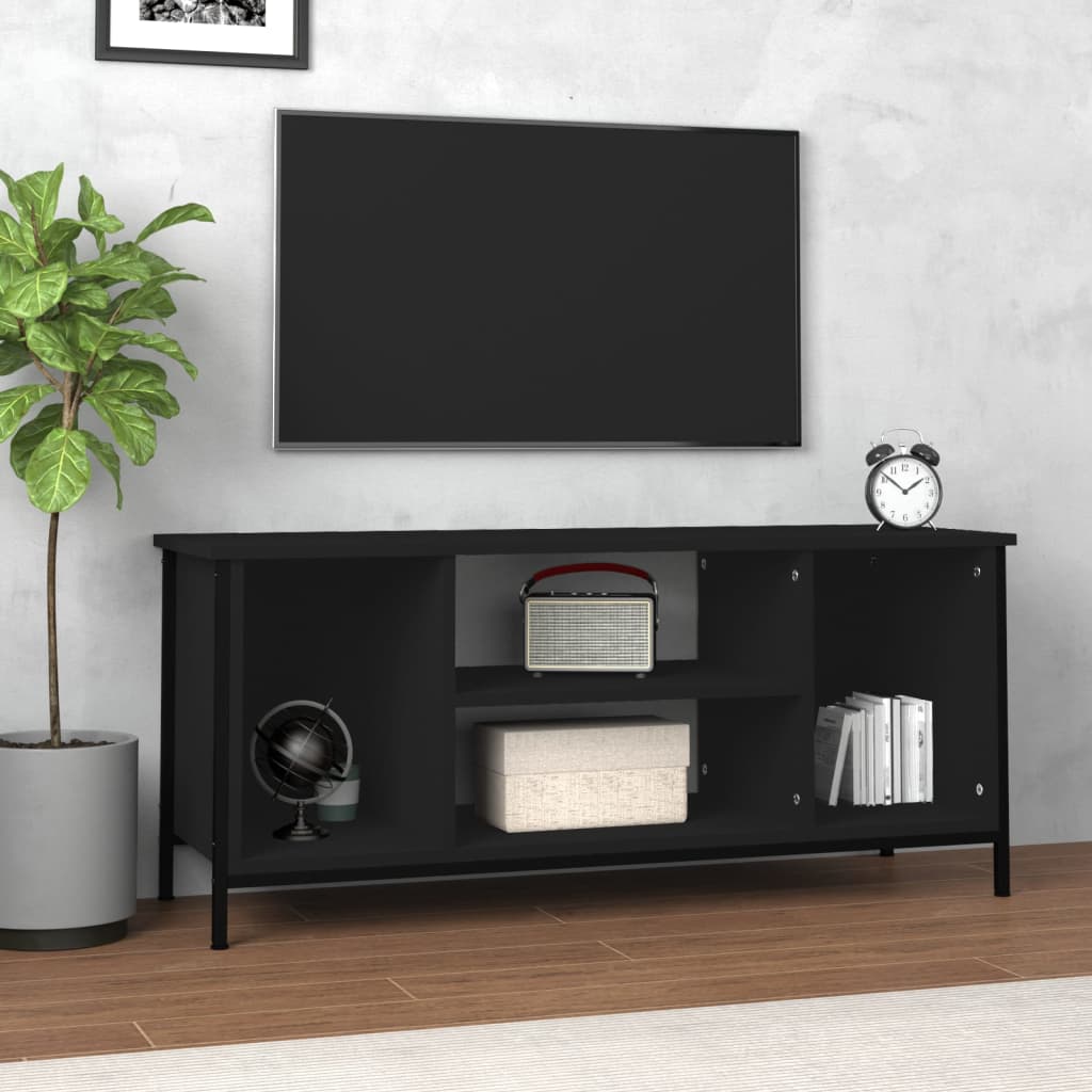 Tv-Benk Svart 102X35X45 Cm Konstruert Tre
