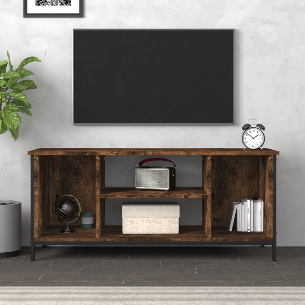 Tv-Benk Røkt Eik 102X35X45 Cm Konstruert Tre