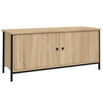 Tv-Benk Med Dører Sonoma Eik 102X35X45 Cm Konstruert Tre