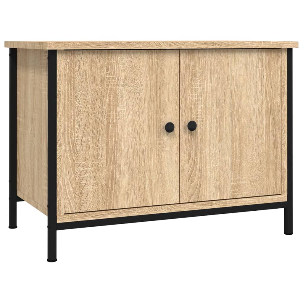 Tv-Skap Med Dører Sonoma Eik 60X35X45 Cm Konstruert Tre