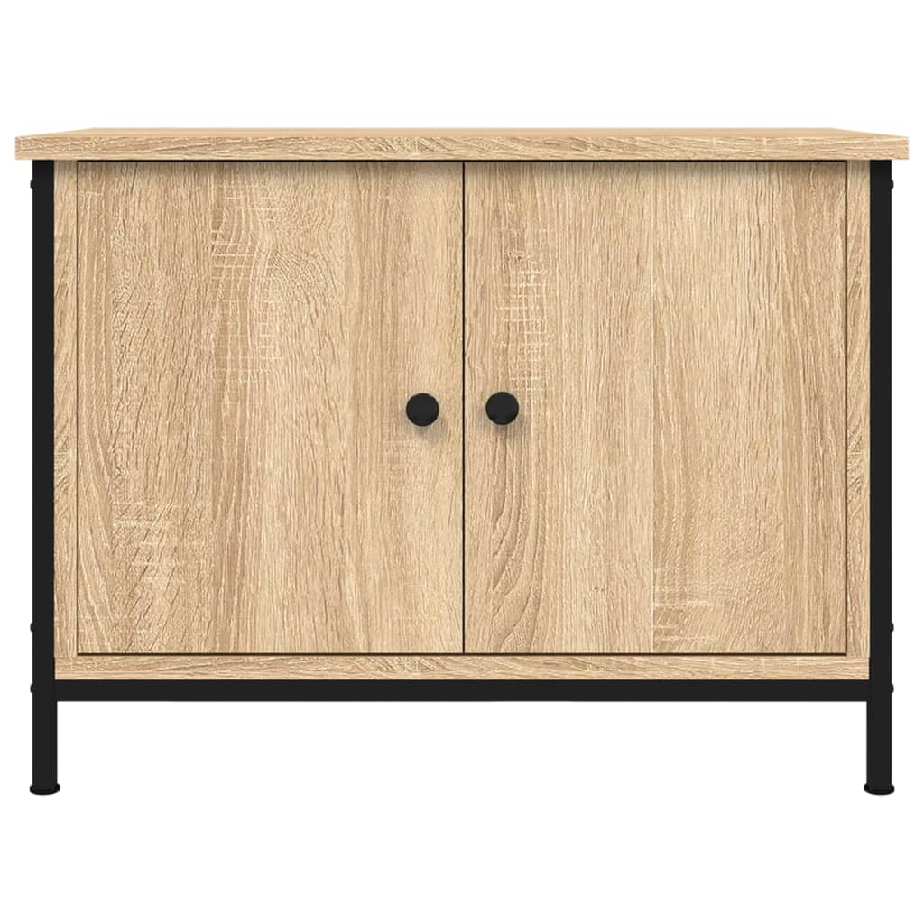 Tv-Skap Med Dører Sonoma Eik 60X35X45 Cm Konstruert Tre