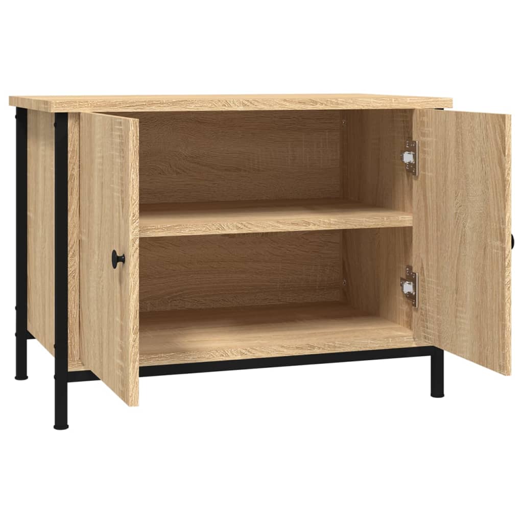 Tv-Skap Med Dører Sonoma Eik 60X35X45 Cm Konstruert Tre
