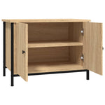 Tv-Skap Med Dører Sonoma Eik 60X35X45 Cm Konstruert Tre