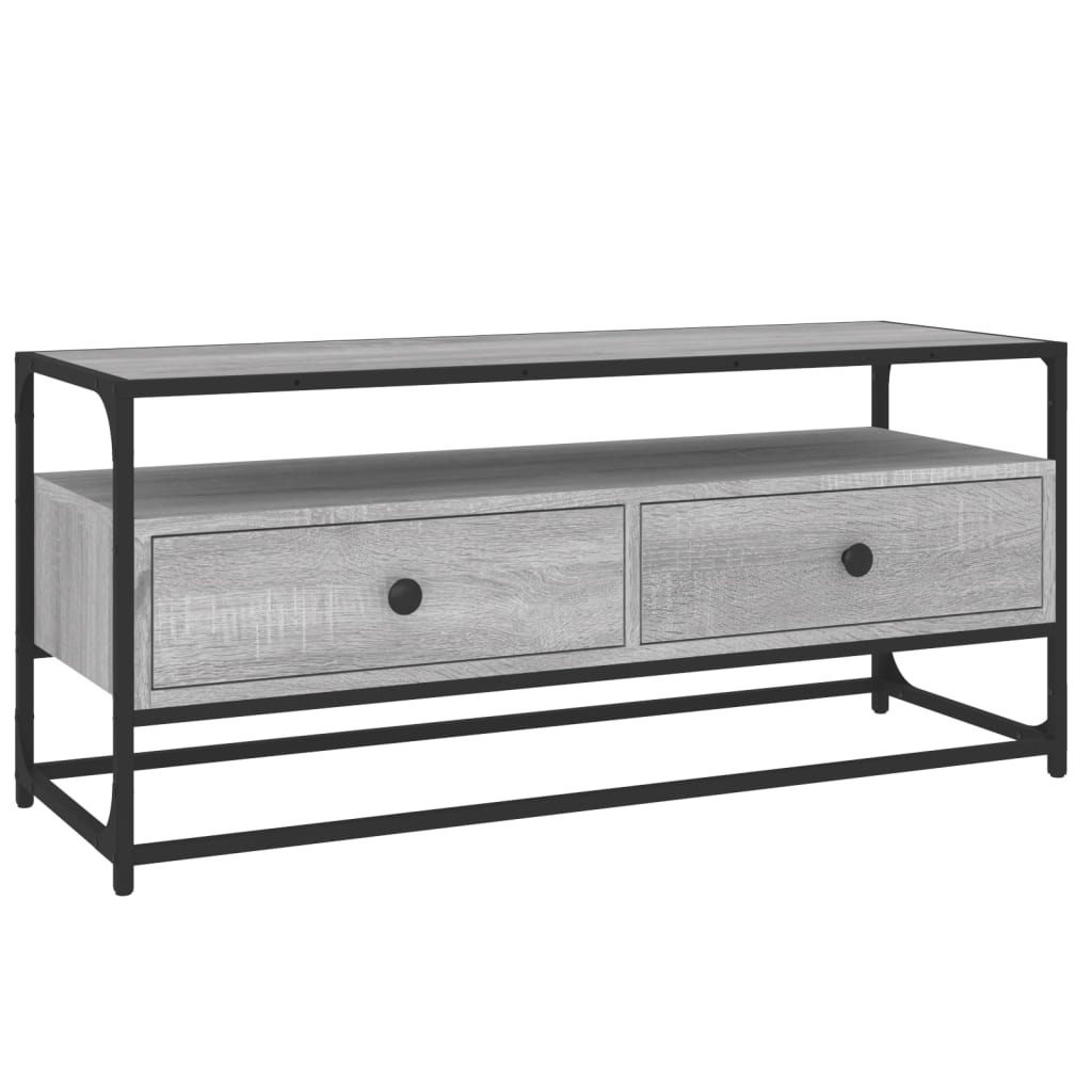 Tv-Benk Grå Sonoma 100X35X45 Cm Konstruert Tre