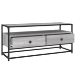 Tv-Benk Grå Sonoma 100X35X45 Cm Konstruert Tre