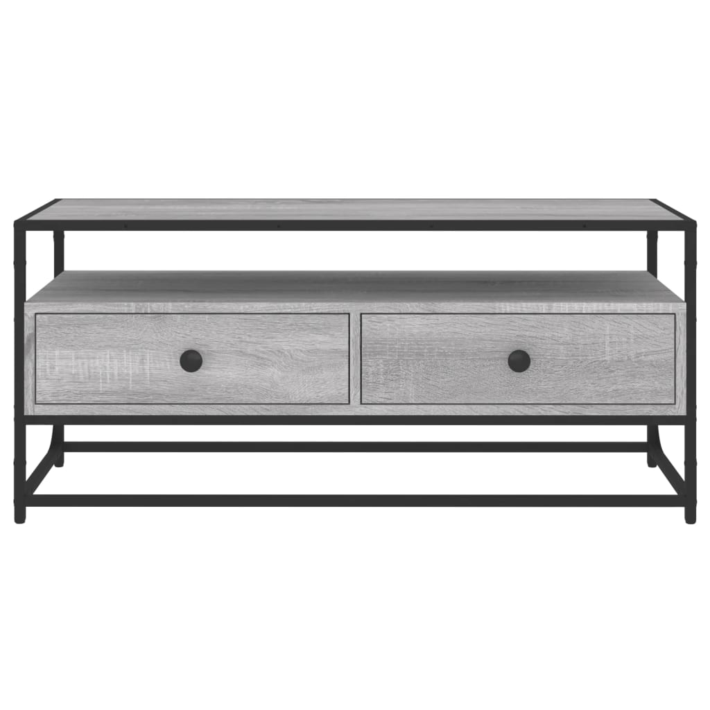 Tv-Benk Grå Sonoma 100X35X45 Cm Konstruert Tre