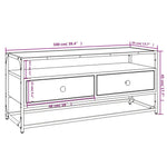 Tv-Benk Grå Sonoma 100X35X45 Cm Konstruert Tre