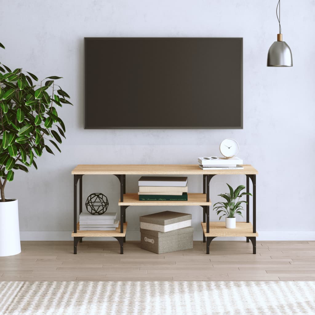 Tv-Benk Sonoma Eik 102X35X45,5 Cm Konstruert Tre