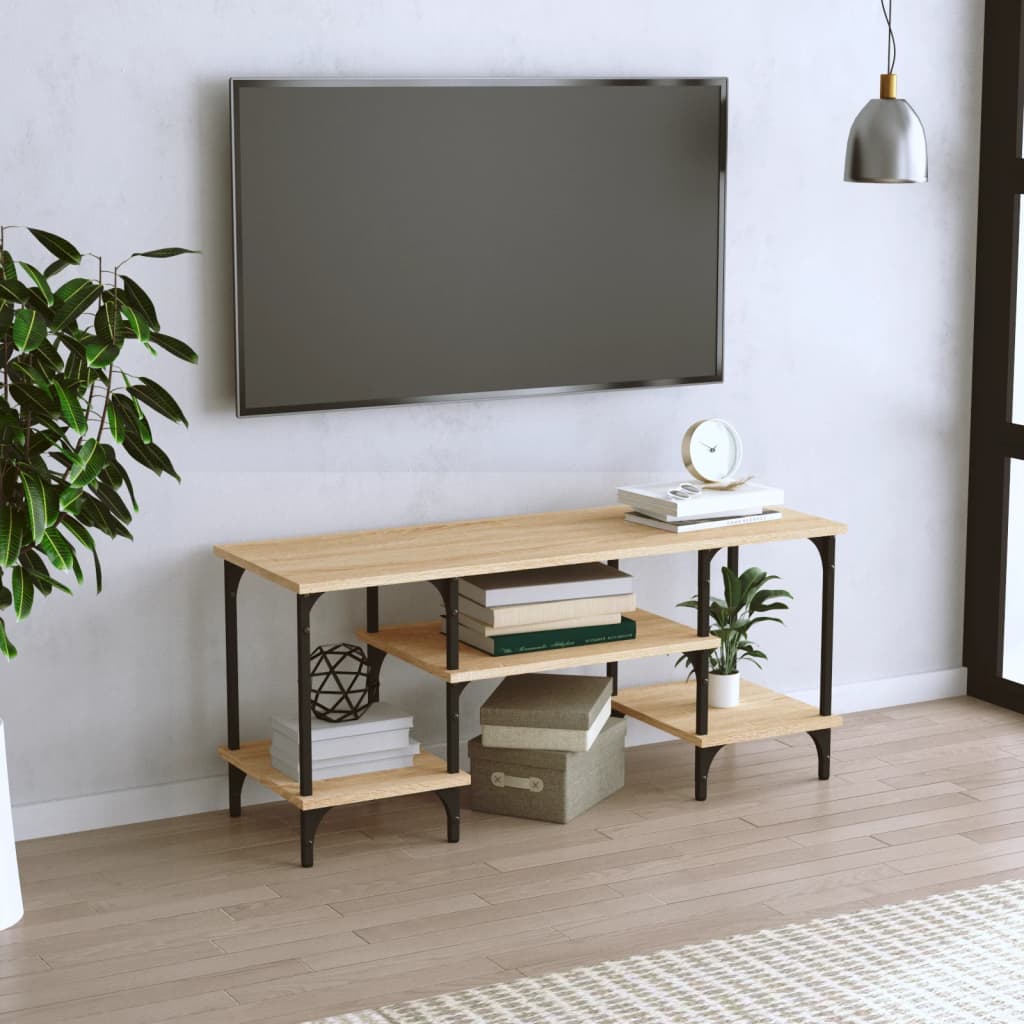 Tv-Benk Sonoma Eik 102X35X45,5 Cm Konstruert Tre
