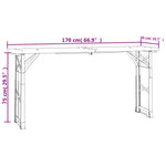 Sammenleggbart Ølbord 170X50X75/105 Cm Heltre Gran