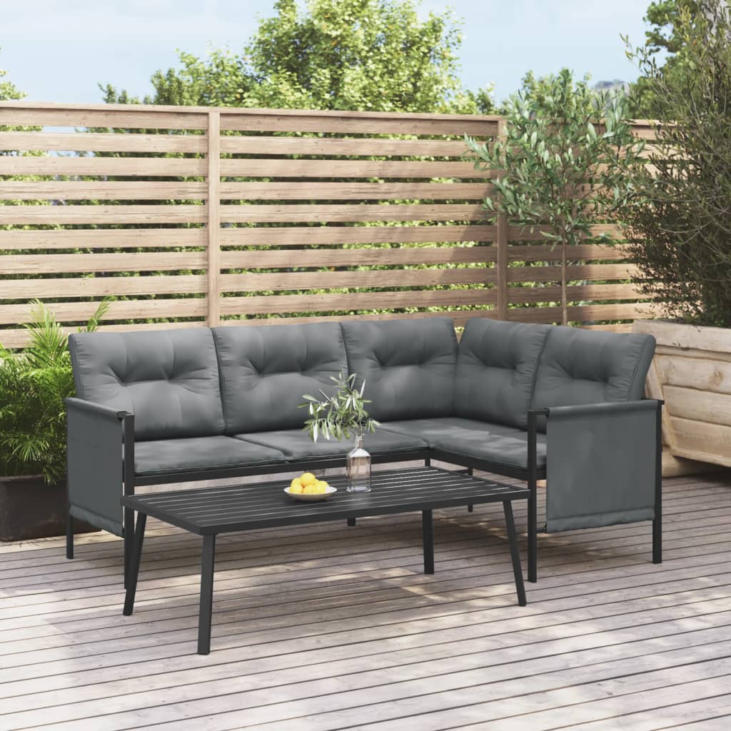 Utendørs Salongbord Antrasitt 110X55X35Cm Stål