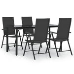 Hagespisegruppe 5 Deler Svart Polyrotting