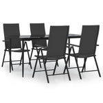 Hagespisegruppe 5 Deler Svart Polyrotting