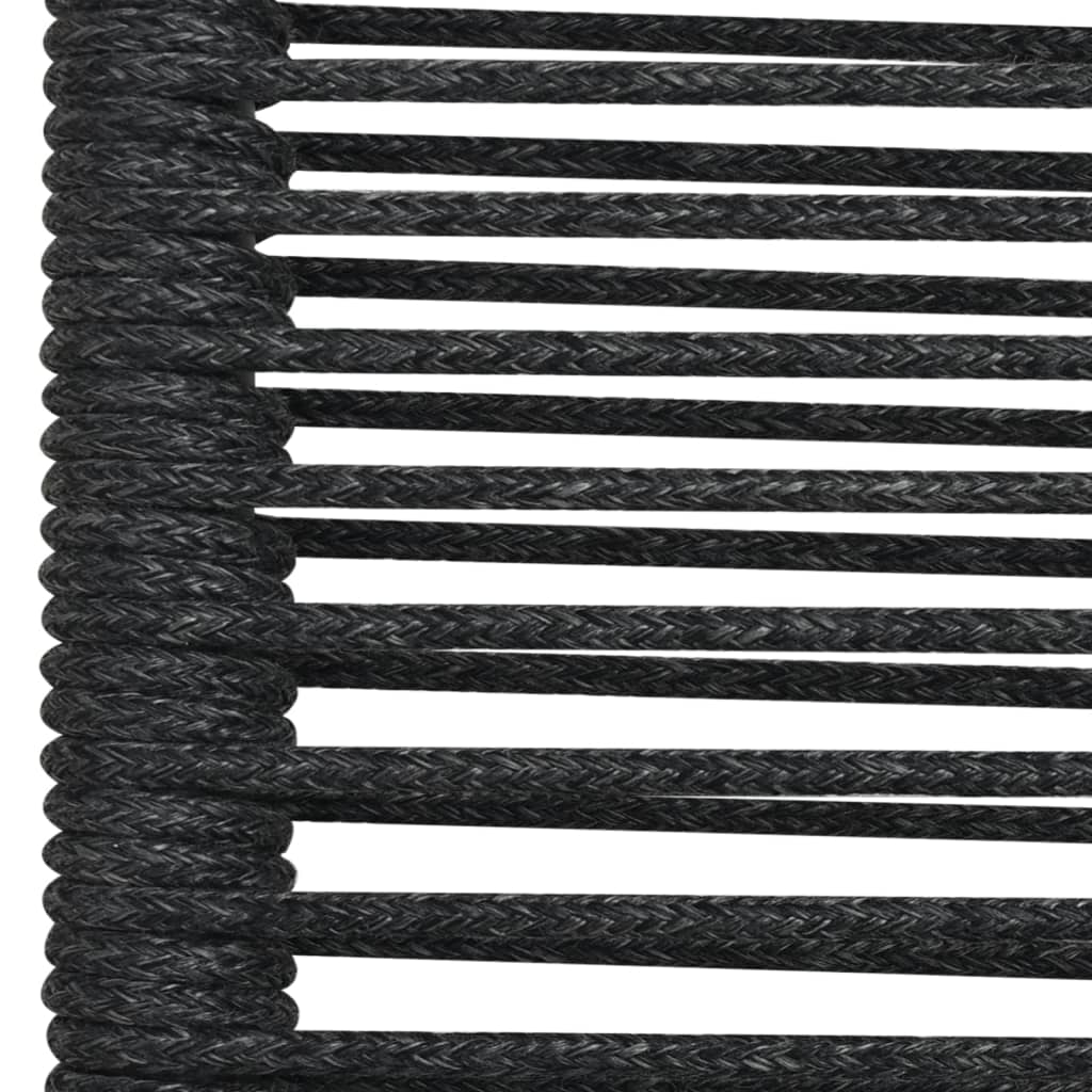 Hagespisegruppe 7 Deler Svart Bomullstau Og Stål