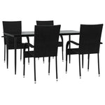 Hagespisegruppe 5 Deler Svart Polyrotting