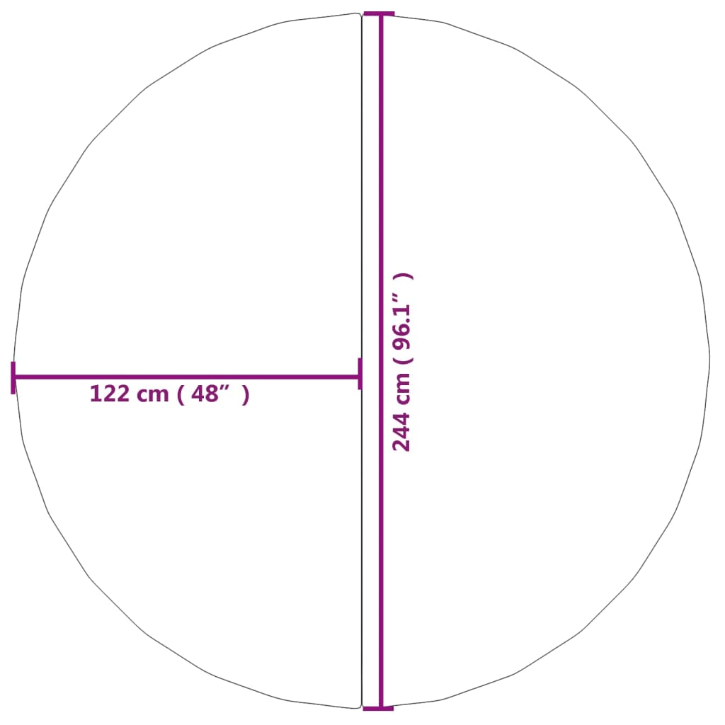 Bassengduk Lysegrå Ø244 Cm Polyester Geotekstil