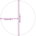 Bassengduk Lysegrå Ø244 Cm Polyester Geotekstil