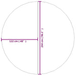 Bassengduk Lysegrå Ø244 Cm Polyester Geotekstil
