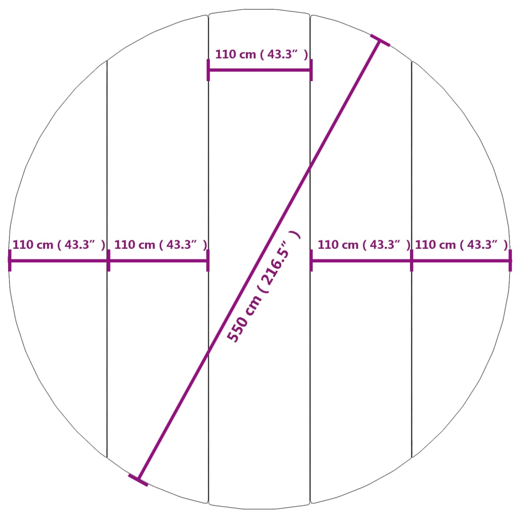 Bassengduk Lysegrå Ø550 Cm Polyester Geotekstil