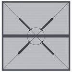 Hagebord Antrasitt 80X80X72,5 Cm Stål Netting