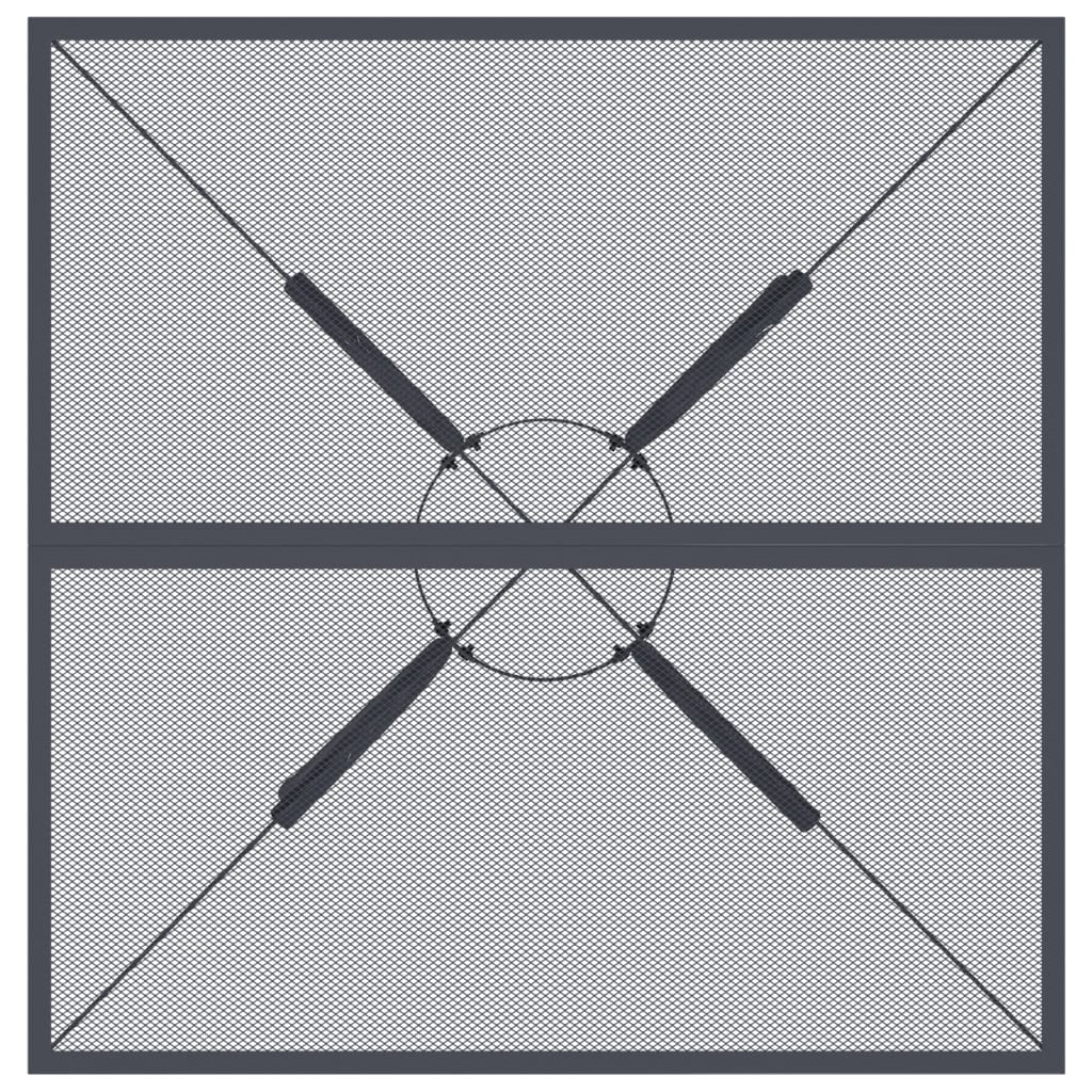 Hagebord Antrasitt 80X80X72,5 Cm Stål Netting