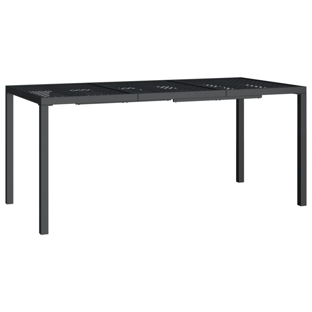 Hagebord Antrasitt 165X80X72 Cm Stål