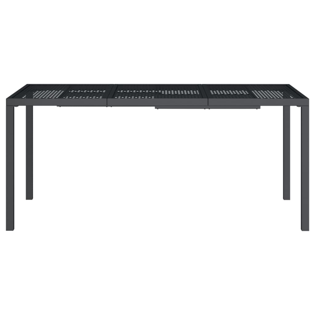 Hagebord Antrasitt 165X80X72 Cm Stål