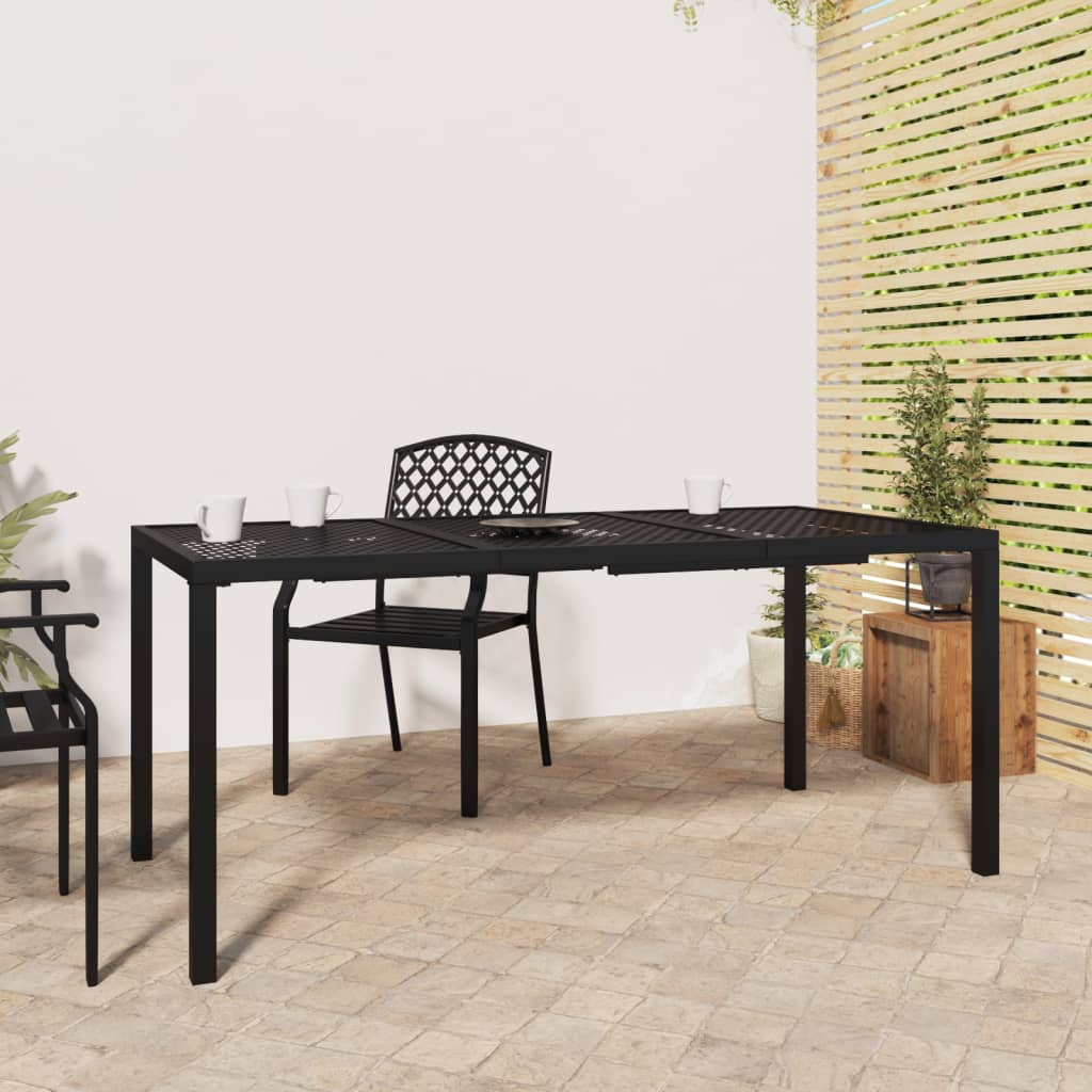Hagebord Antrasitt 165X80X72 Cm Stål