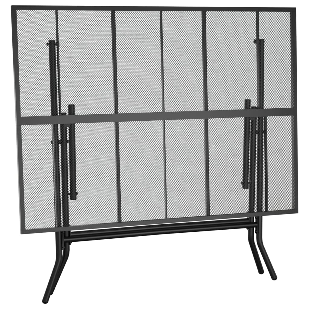 Sammenleggbart Hagebord Antrasitt 110X80X72 Cm Stål Netting